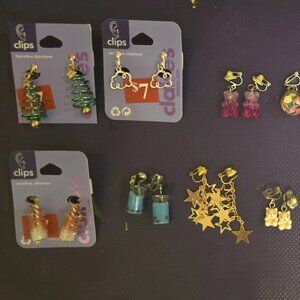 Lot of 16 Claire's clip on earrings